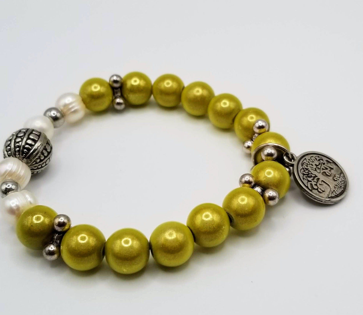 Handcrafted Jewelry By Teri C Beaded Bracelet Lemon Yellow Bracelet