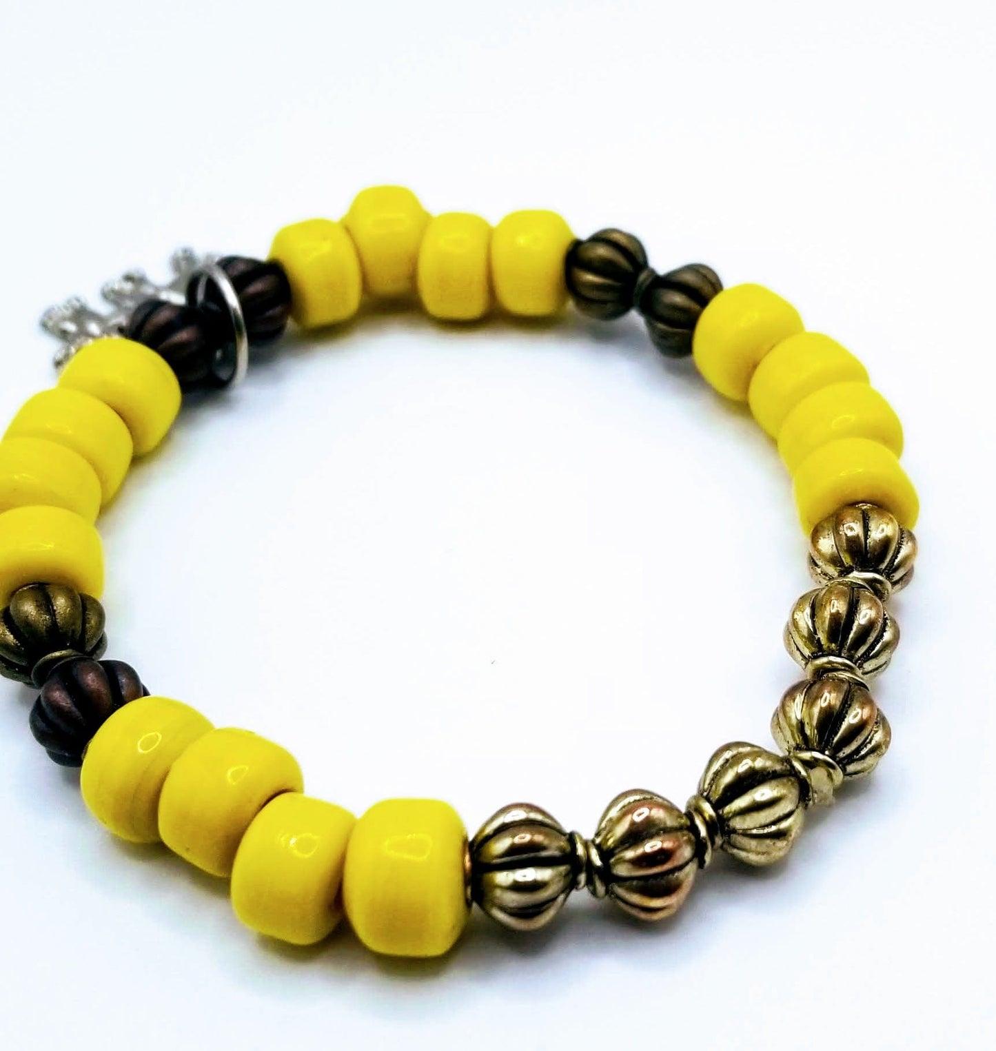 Handcrafted Jewelry By Teri C Beaded Bracelet Sunshine Yellow