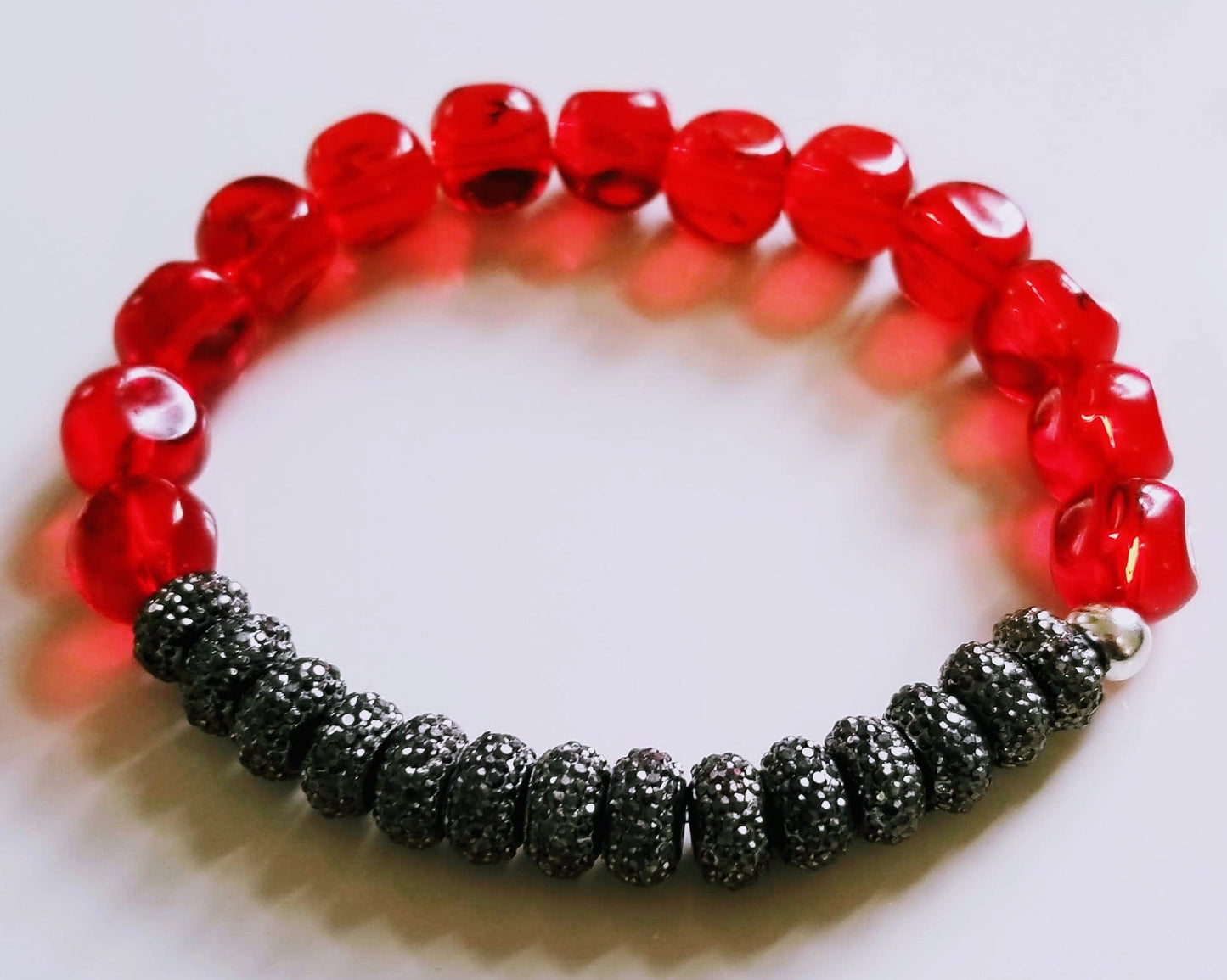 Handcrafted Jewelry By Teri C Bracelet Rhinestone Crystal And Black