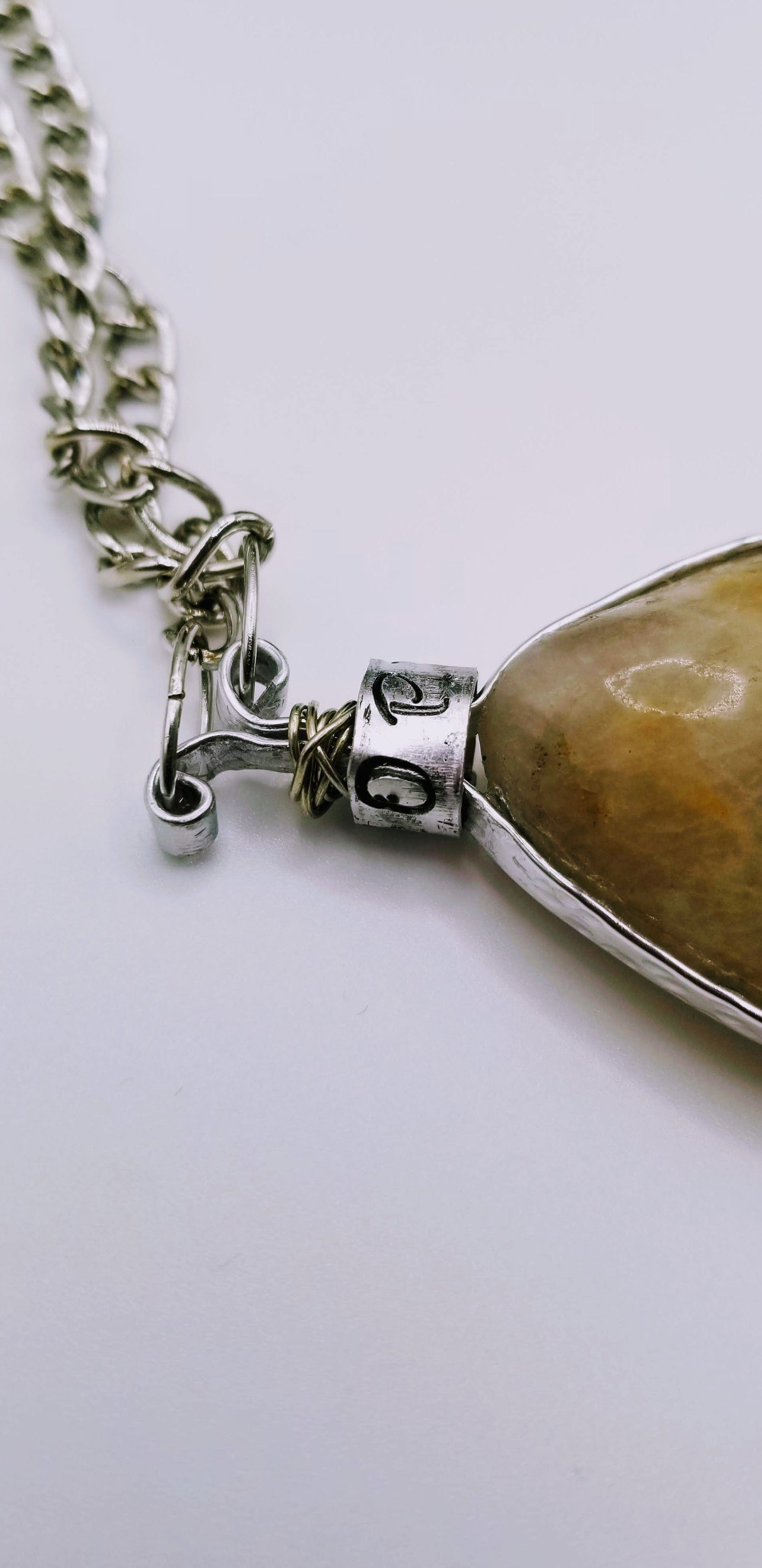 Handcrafted Jewelry By Teri C Necklace set Quartz Gemstone & Pyrite Cuff Bracelet Set