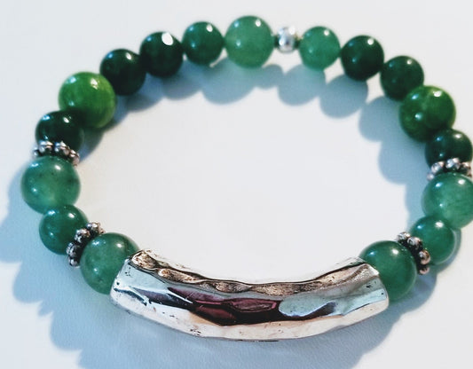 Handcrafted Jewelry By Teri C Beaded Bracelet Energy Green Bracelet