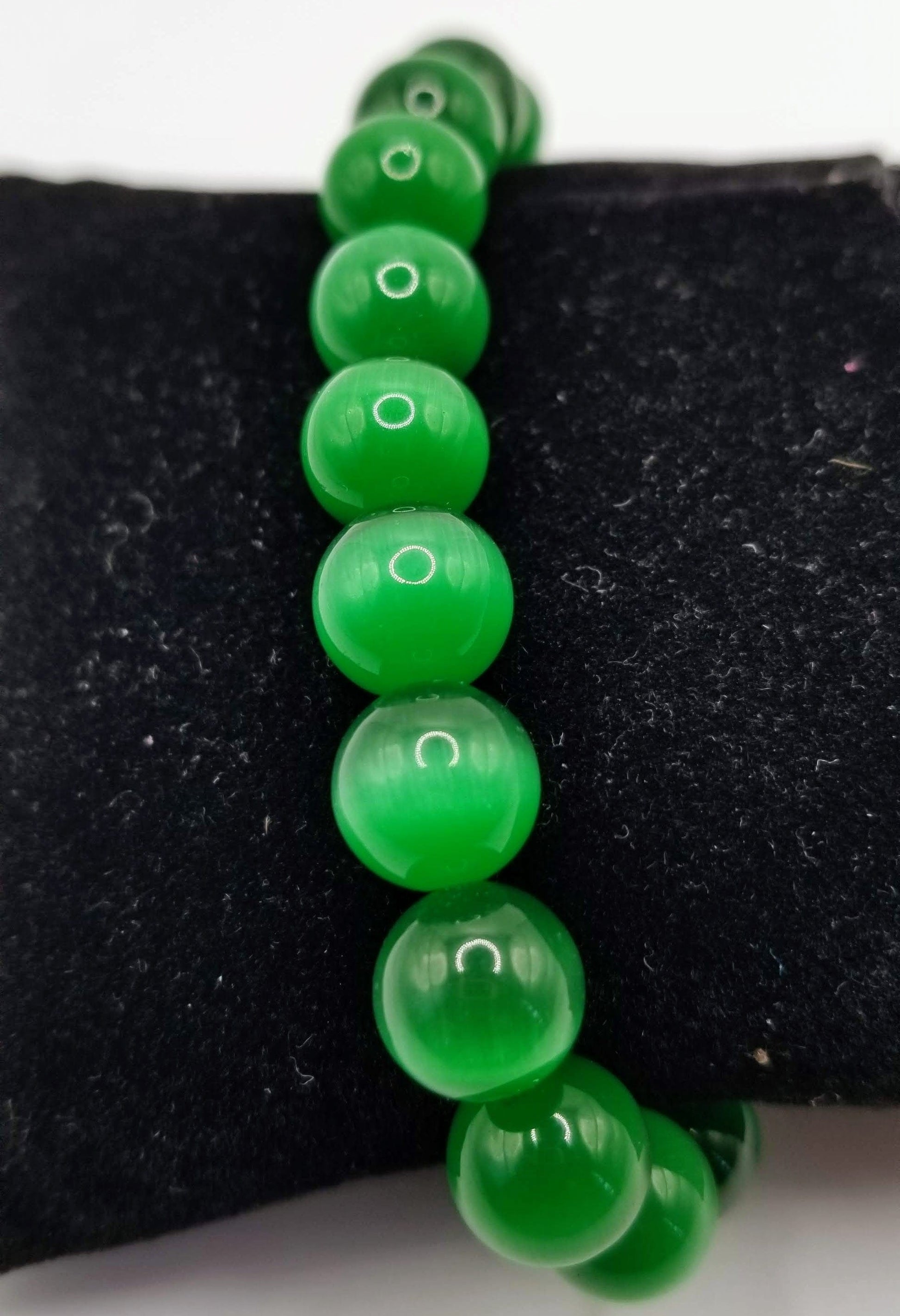 Handcrafted Jewelry By Teri C Beaded Bracelet Green Tiger Eye Bracelet