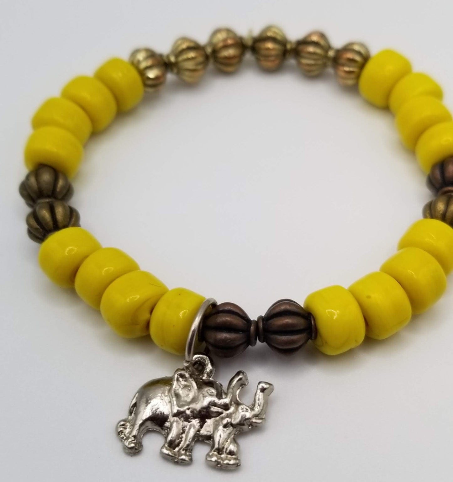 Handcrafted Jewelry By Teri C Beaded Bracelet Sunshine Yellow