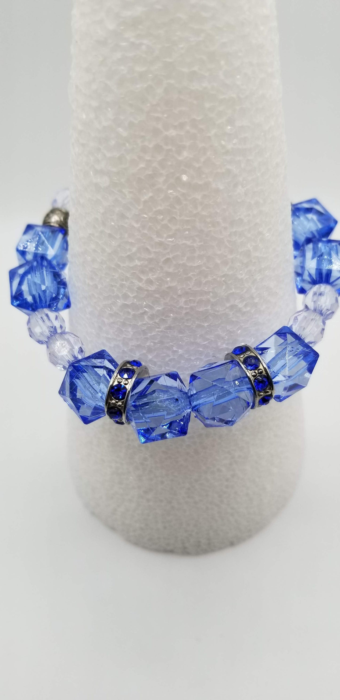 Handcrafted Jewelry By Teri C Inspirational Blue Cross Bracelet
