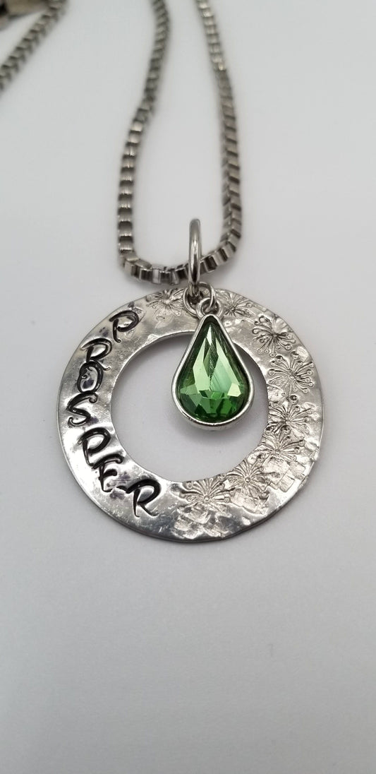 Handcrafted Jewelry By Teri C Necklace Inspirational Stamped Necklace (Prosper)