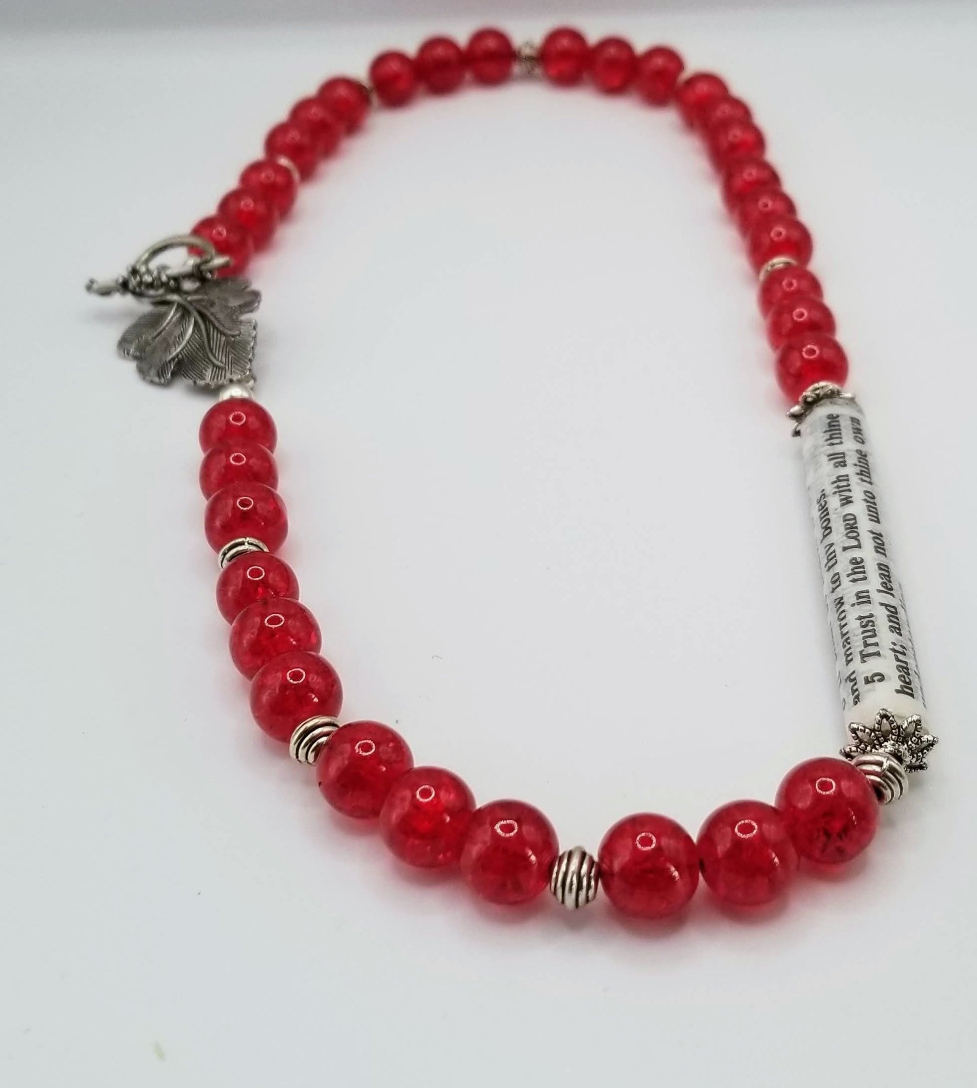 Handcrafted Jewelry By Teri C Necklace Ruby Red Words Of Faith