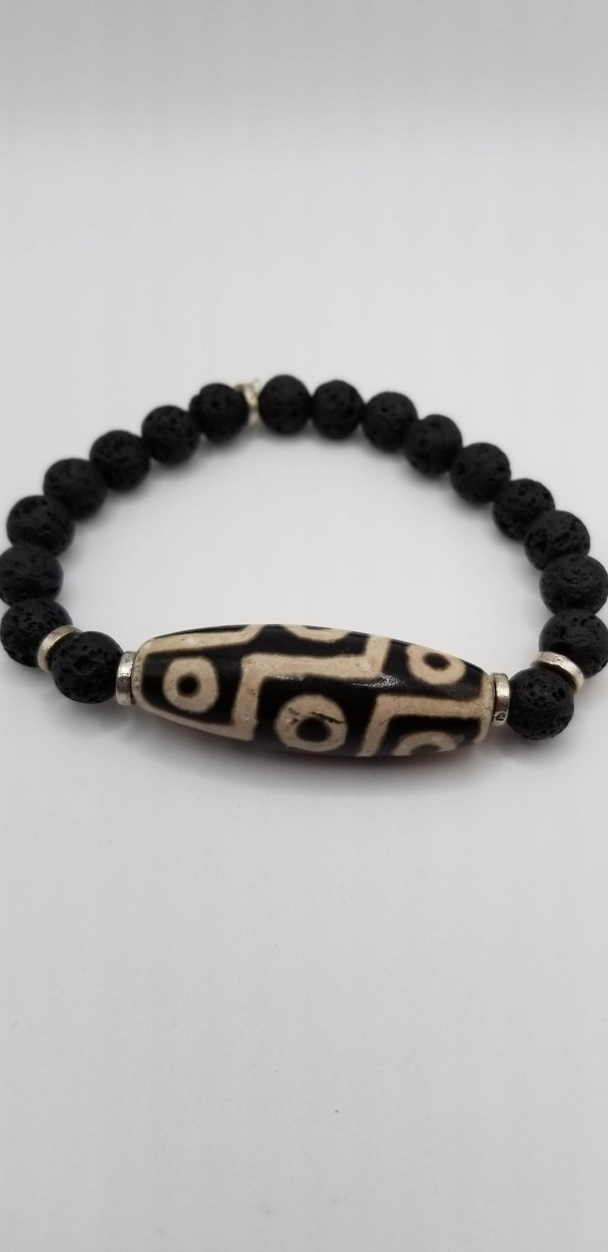 Handcrafted Jewelry By Teri C Tribal black and white bracelet